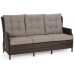 Садові меблі з техноратангу Trivento Plus Brown Mat / Brown Melange