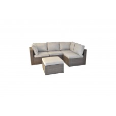 Кутовий диван Milano Brown Light з техноратангу