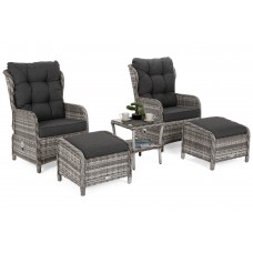 Садові меблі з техноратангу Sofia Light Grey / Grey Melange