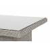 Садовий кутовий диван Trivento Plus White / Grey з техноратангу