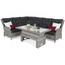 Садовий диван Trivento Light Grey / Grey Melange з техноратангу