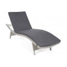 Садовий шезлонг з техноратангу Marbella Light Grey / Grey Melange