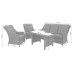 Садові меблі з техноратангу Alicante Light Grey / Grey Melange