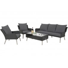 Садові меблі з техноратангу Almeria Grey / Grey Melange