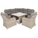 Кутовий комплект садових меблів Bergamo Beige / Beige Melange з додатковим кріслом