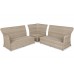 Кутовий комплект садових меблів Bergamo Beige / Beige Melange з додатковим кріслом