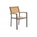 Алюмінієві садові меблі Lorenzo Black / Teak 6+1
