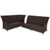 Лівий кутовий диван техноротанг Alicante Brown Mat / Brown Melange