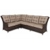 Кутовий комплект садових меблів, ліворуч, Alicante Brown Mat / Brown Melange