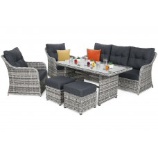 Садові меблі з техноратанга Bergamo Light Grey / Grey Melange