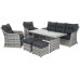 Садові меблі з техноратанга Bergamo Light Grey / Grey Melange