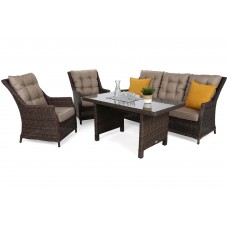 Садові меблі з техноротангу Alicante Brown Mat / Brown Melange