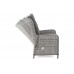 Кутові садові меблі з техноратангу Trivento Light Grey / Grey