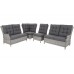 Кутові садові меблі з техноратангу Trivento Light Grey / Grey
