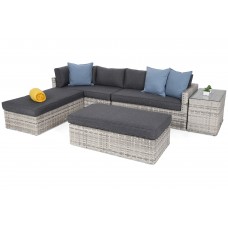 Садовий куточок з техноратангу Santorini Light Grey / Grey Melange