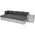Садовий куточок з техноратангу Santorini Light Grey / Grey Melange