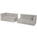 Садовий куточок з техноратангу Santorini Light Grey / Grey Melange