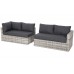 Садовий куточок з техноратангу Santorini Light Grey / Grey Melange