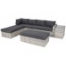 Садовий куточок з техноратангу Santorini Light Grey / Grey Melange