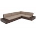Техноротанг правий садовий кутовий диван Panama Brown Mat / Brown Melange