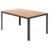 Алюмінієві садові меблі Florence Black / Teak 6+1