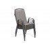 Садові меблі Casablanca металеві 150 см Silver / Taupe Atlanta Grey / Beige Striped 6+1