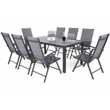 Алюмінієві садові меблі Ibiza 185 см Grey / Window Grey 8+1