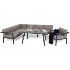 Алюмінієві кутові садові меблі Miami Grey / Taupe