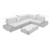 Техноротанг правий садовий кутовий диван Panama Light Grey / Grey Melange