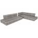Техноротанг правий садовий кутовий диван Panama Light Grey / Grey Melange