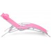 Набір садових лежаків Aruba Silver/Pink з алюмінію