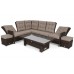 Садовий куточок з техноратангу Trivento Plus Brown Mat / Brown Melange