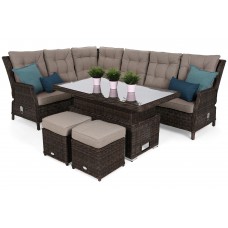 Садовий куточок з техноратангу Trivento Plus Brown Mat / Brown Melange