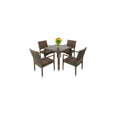 Меблі з техноротангу Doris Square Brown 4+1