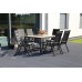 Алюмінієві садові меблі Capri 145 см Black / Sand Ibiza Black / Black 6+1