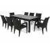 Комплект садових меблів Salerno Dark Grey 8+1 з алюмінію