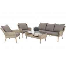 Садові меблі з техноратангу Almeria Beige / Beige Melange