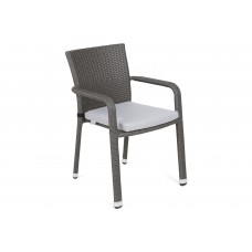 Садове крісло з техноратангу Sumba Dark Grey з подушкою