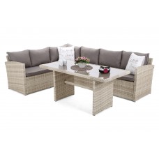 Кутовий диван Santiago Beige / Beige Melange з техноратангу