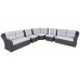 Садовий кутовий диван з техноратангу Andros Grey / Light Grey