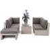 Садовий диван Milano Coffee Beige / Beige Melange з техноротангу