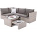 Садовий диван Milano Coffee Beige / Beige Melange з техноротангу