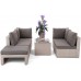 Садовий диван Milano Coffee Beige / Beige Melange з техноротангу