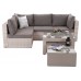 Садовий диван Milano Coffee Beige / Beige Melange з техноротангу