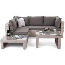 Садовий диван Milano Coffee Beige / Beige Melange з техноротангу