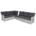 Кутовий комплект садових меблів лівий California Light Grey / Grey Melange