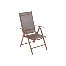 Коричневий алюмінієвий садовий стілець Ibiza Basic Brown / Brown 