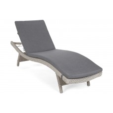 Садовий шезлонг з техноротангу Marbella White / Grey