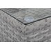 Технораттан садовий кутовий диван ліворуч Panama Gray / Light Gray