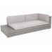 Технораттан садовий кутовий диван ліворуч Panama Gray / Light Gray